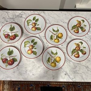 Williams Sonoma Apple Orchard Dessert or Salad Plates - EUC 2 sets of 4